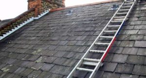 How to put a ladder on a sloped/steep roof