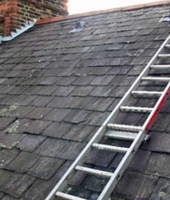 How to put a ladder on a sloped/steep roof