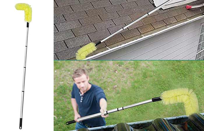 Cleaning brush for Roof Gutter
