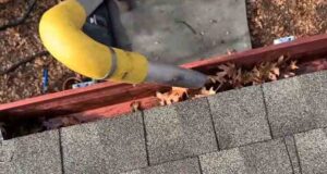 Gutter vacuum Cleaning -attachments and steps
