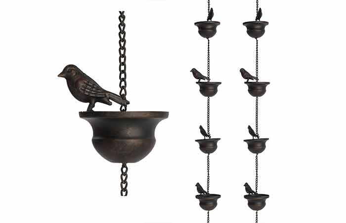 Jemeni Birds on Cup Mobile Rain Chain