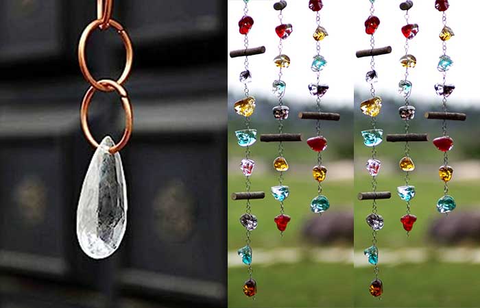 Gems, Glass DIY rain chain