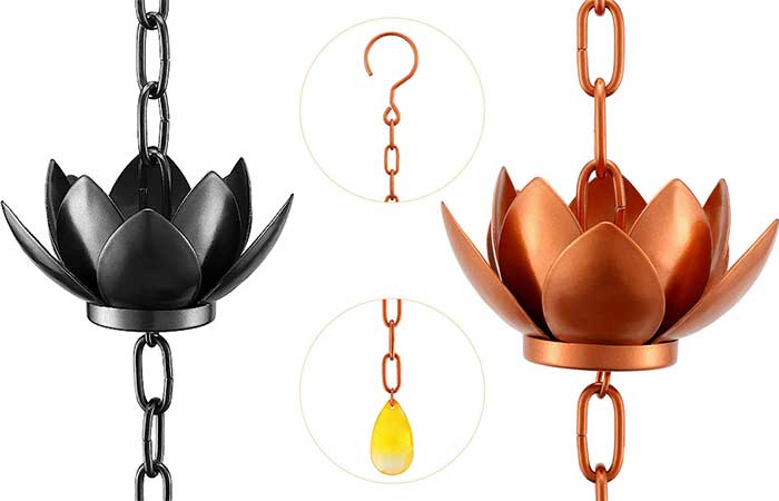 Oak Leaf Rain Chain Set