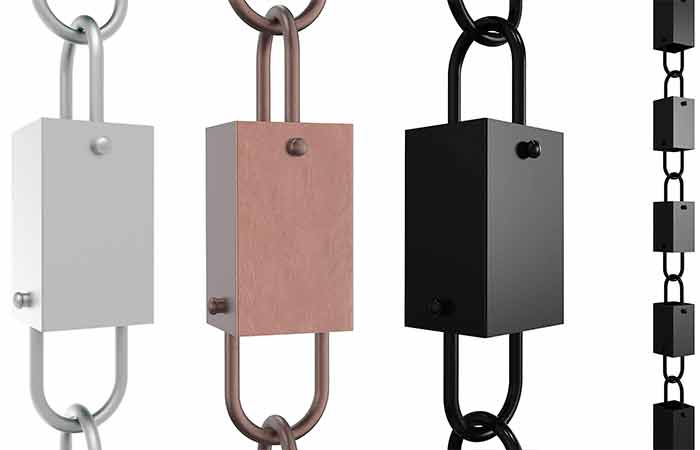 modern and sleek Square link rain chain