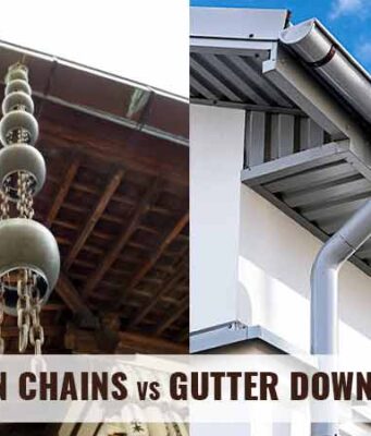 Rain Chains vs Gutter Downspouts: Differences