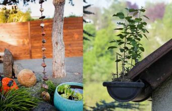 Ways to use rain chains without gutter system