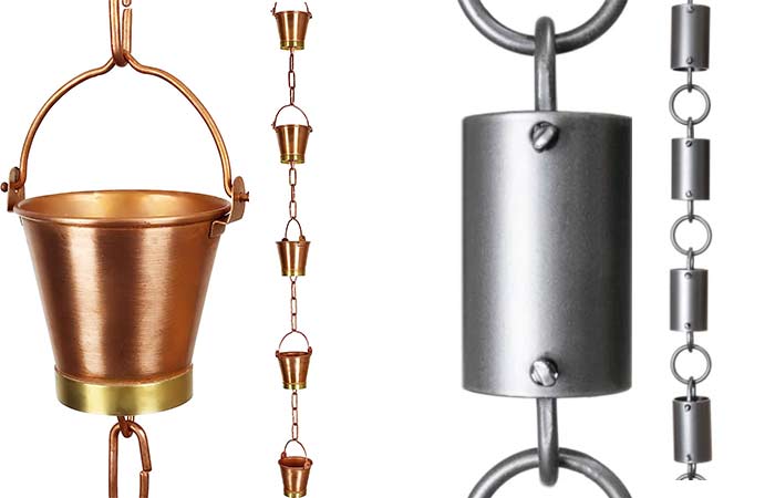 Rain chains mader from Copper and Aluminum